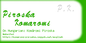piroska komaromi business card